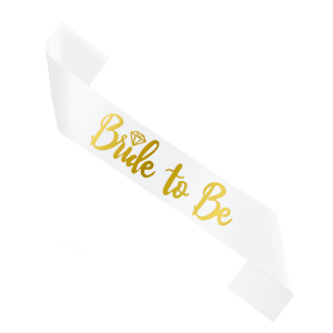Olkanauha Bride to be valkoinen kulta