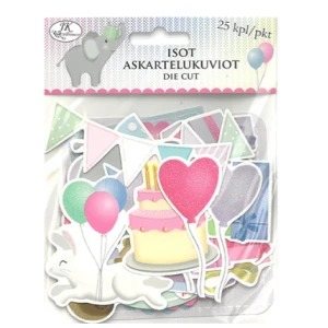 Askartelukuviot isot juhlivat eläimet 25kpl