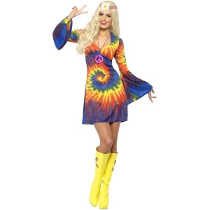 Asu 60-luku hippimekko tie dye
