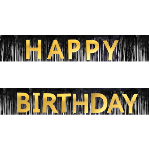 Banneri hapsut happy birthday kulta musta
