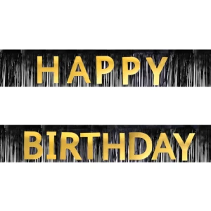Banneri hapsut happy birthday kulta musta