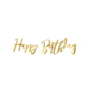 Banneri kauno happy birthday kulta