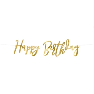 Banneri kauno happy birthday kulta