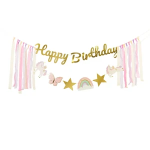 Banneri yksisarvinen happy birthday