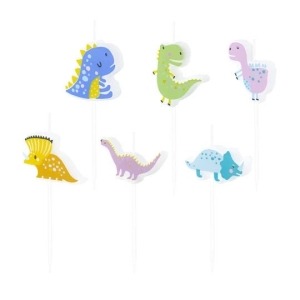 Dinosaurus kakkukynttilät, 6kpl