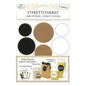 Etikettitarra pyöreä 3 arkkia