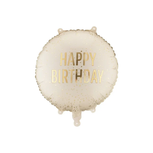​Foliopallo Happy Birthday beige 35cm