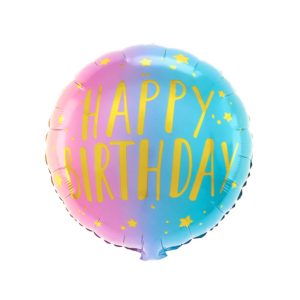 Foliopallo Happy birthday liukuväri 45cm