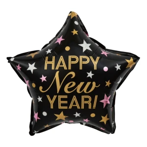 Foliopallo Happy new year tähti 45cm