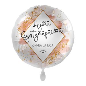 Foliopallo hyvää syntymäpäivää vpun kulta 43cm