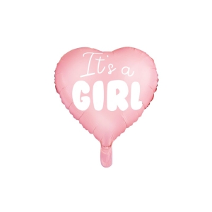 ​Foliopallo It's a girl vaaleanpunainen 45cm
