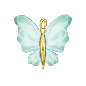 Foliopallo perhonen pastelli minttu 69x69cm