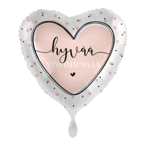 Foliopallo sydän hyvää syntymäpäivää 43cm