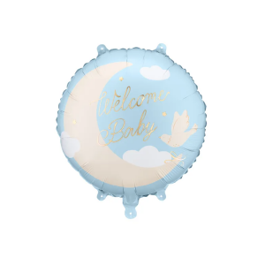 Foliopallo welcome baby vaaleansininen 35cm
