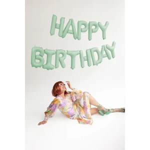 Foliopallosetti Happy Birthday vihreä