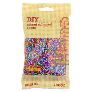 Hama helmet midi 1000kpl keltaraita mix 92