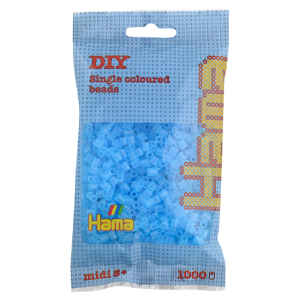 Hama helmet midi 1000kpl läpikuultava sininen 73