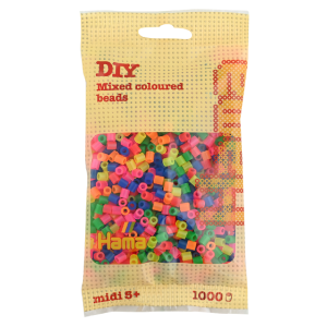 Hama helmet midi 1000kpl neon mix 51