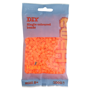 Hama helmet midi 1000kpl neon oranssi 38