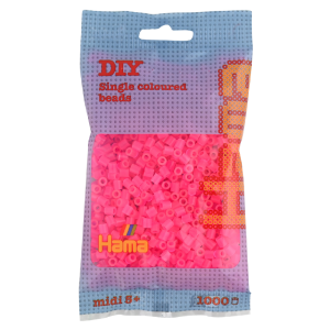 Hama helmet midi 1000kpl neon pinkki 32