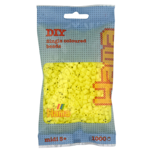 Hama helmet midi 1000kpl pastelli keltainen 43