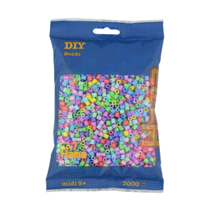Hama helmet midi 3000kpl pastelli mix 50