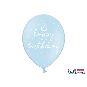 ​Happy Birthday- ilmapallot Baby Blue 30 cm, 6 kpl