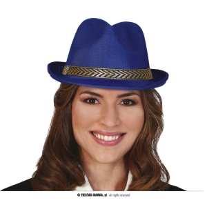 Hattu fedora sininen