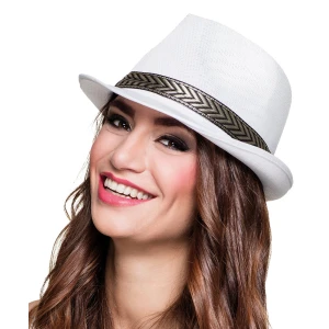 Hattu fedora valkoinen