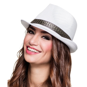 Hattu fedora valkoinen