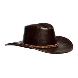 Hattu stetson ruskea nahkajäljitelmä II