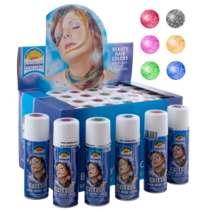 Hiusspray glitter eri värejä