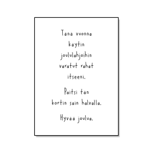 Joulukortti Jouluostoksilla