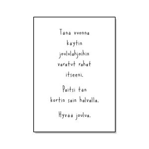 Joulukortti Jouluostoksilla