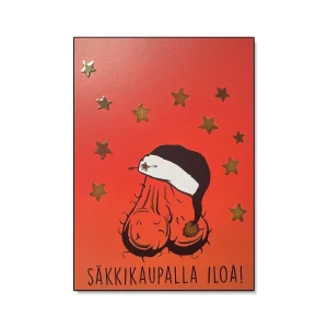 Joulukortti Kullankimaltavat säkit