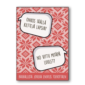 Joulukortti No ei oo ollu koko vuotena