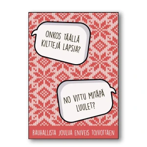 Joulukortti No ei oo ollu koko vuotena