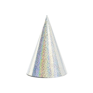 Juhlahattu hopea hologrammi 6kpl