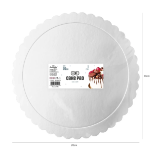 Kakkualusta pyöreä 20cm hopea