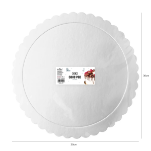Kakkualusta pyöreä 30cm hopea