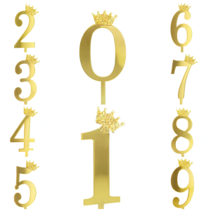 Kakkukoriste numero kruunu kulta