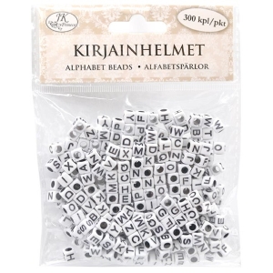 Kirjainhelmet valkoinen 300kpl
