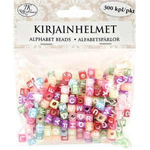 Kirjainhelmet värikäs kirkas 300kpl