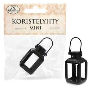 Koriste lyhty miniatyyri musta 1kpl