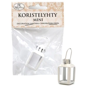 Koriste lyhty miniatyyri valkoinen 1kpl