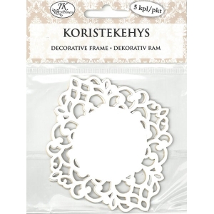 Koristekehys ornamentti valkoinen 5kpl