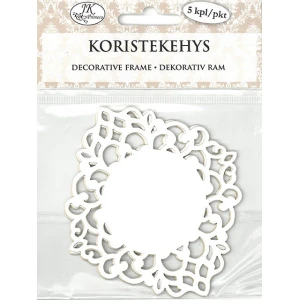 Koristekehys ornamentti valkoinen 5kpl