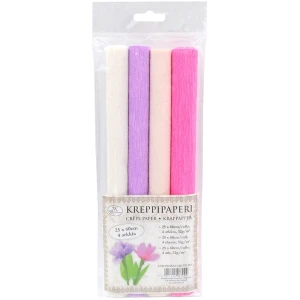 Kreppipaperi lajitelma pinkki 4rl