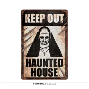 Kyltti Keep Out halloween nunna