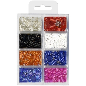 Lasihelmi putki lajitelma 1 2,5x7mm 60g